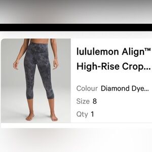 Lululemon High-Rise Cropped Leggings - Diamond Dust Gray